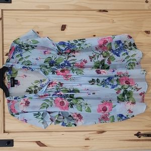 Liz Claiborne Sheer Floral Blouse